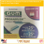 GUM Go-Betweens Anti Bacterial Proxabrush Refills Moderate ( 8 Pack of 2 pcs)